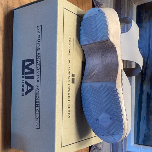 MIA Made in Europe Freja Mary Jane Swedish Clogs - Italian Leather Taupe  367sn - Picture 8 of 8